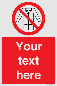 Custom No Lab Coats Sign